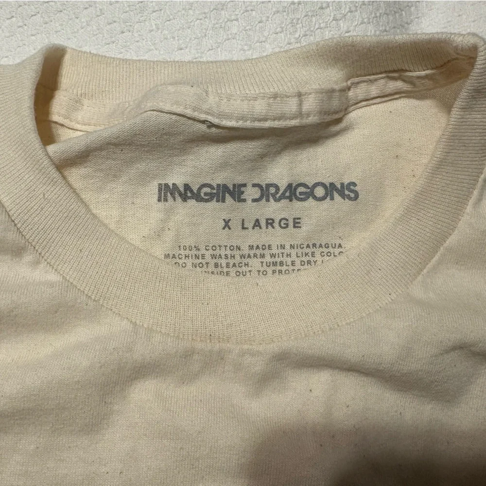 Imagine Dragons official Long sleeve Cream colored merch T-Shirt (new) - Picture 2 of 2